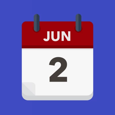 Calendar icon showing 2nd June