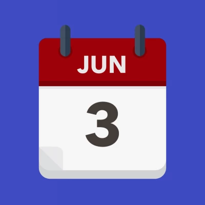 Calendar icon showing 3rd June