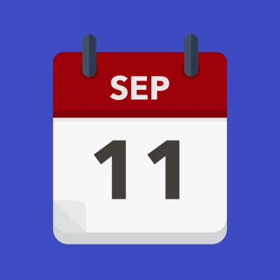 Calendar icon showing 11th September