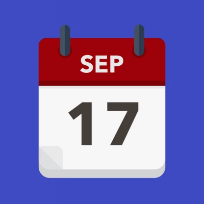 Calendar icon showing 17th September